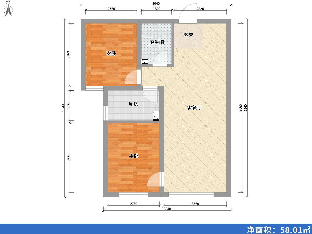 富悅灣2室2廳1衛1廚85