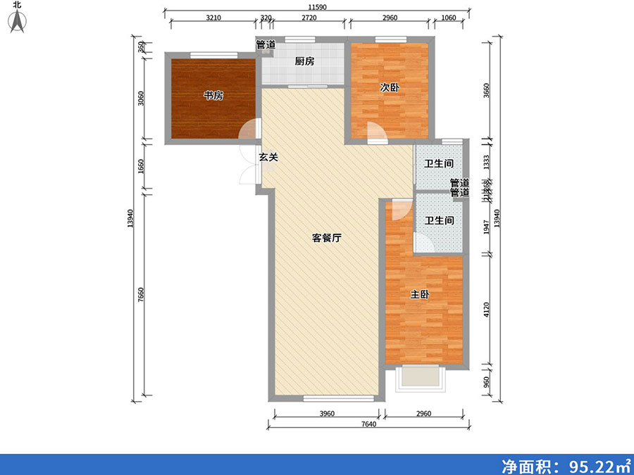 富悅灣3室2廳2衛1廚138